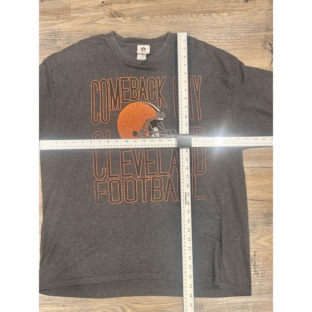 NFL Team Apparel Cleveland Browns Comeback City Dark Brown Tee-shirt Adult 2XL - Picture 8 of 10